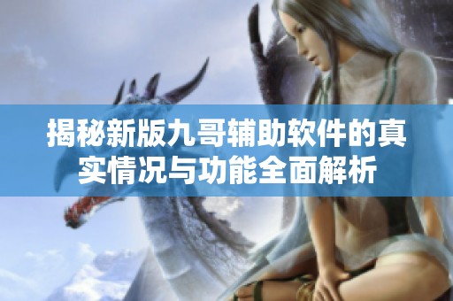 揭秘新版九哥辅助软件的真实情况与功能全面解析