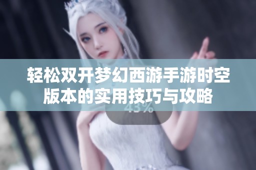 轻松双开梦幻西游手游时空版本的实用技巧与攻略