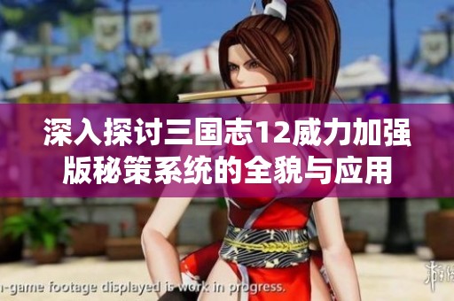 深入探讨三国志12威力加强版秘策系统的全貌与应用