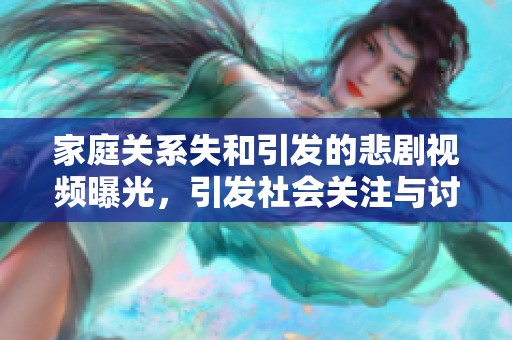 家庭关系失和引发的悲剧视频曝光，引发社会关注与讨论