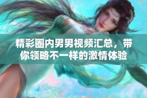 精彩圈内男男视频汇总，带你领略不一样的激情体验