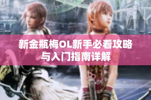 新金瓶梅OL新手必看攻略与入门指南详解