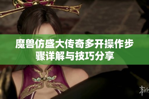 魔兽仿盛大传奇多开操作步骤详解与技巧分享