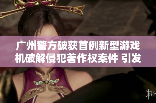 广州警方破获首例新型游戏机破解侵犯著作权案件 引发社会关注