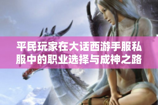 平民玩家在大话西游手服私服中的职业选择与成神之路探讨