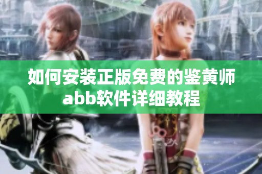 如何安装正版免费的鉴黄师abb软件详细教程