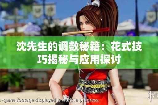 沈先生的调数秘籍：花式技巧揭秘与应用探讨