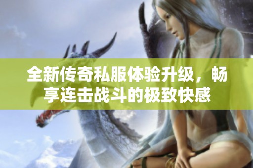 全新传奇私服体验升级，畅享连击战斗的极致快感