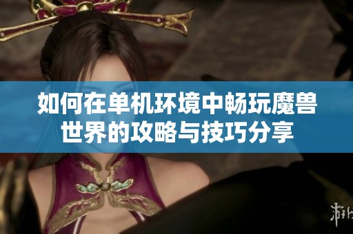 如何在单机环境中畅玩魔兽世界的攻略与技巧分享