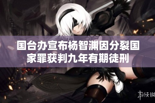 国台办宣布杨智渊因分裂国家罪获判九年有期徒刑