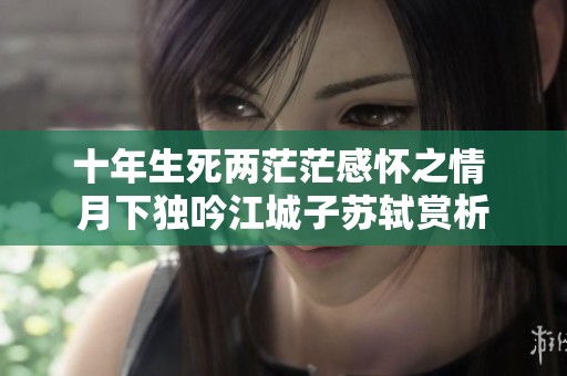 十年生死两茫茫感怀之情 月下独吟江城子苏轼赏析
