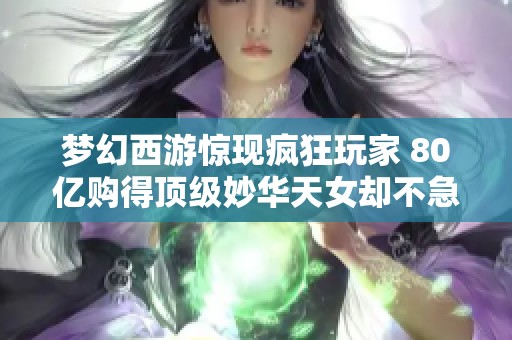 梦幻西游惊现疯狂玩家 80亿购得顶级妙华天女却不急取出