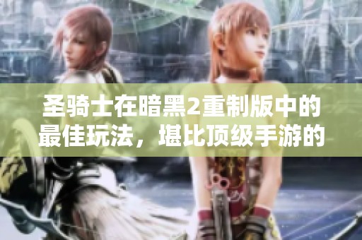 圣骑士在暗黑2重制版中的最佳玩法，堪比顶级手游的乐趣体验