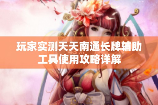 玩家实测天天南通长牌辅助工具使用攻略详解