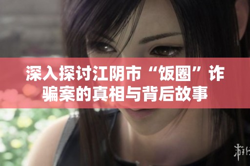 深入探讨江阴市“饭圈”诈骗案的真相与背后故事