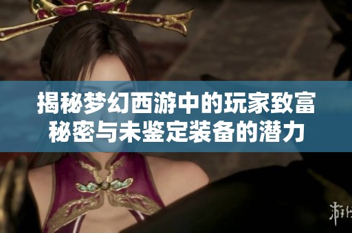 揭秘梦幻西游中的玩家致富秘密与未鉴定装备的潜力