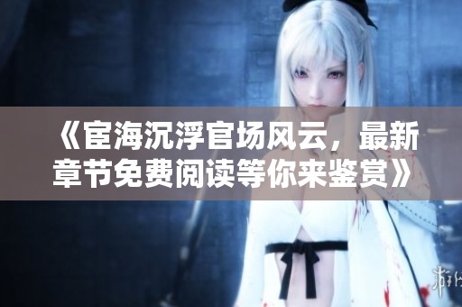 《宦海沉浮官场风云，最新章节免费阅读等你来鉴赏》
