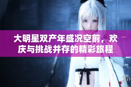 大明星双产年盛况空前，欢庆与挑战并存的精彩旅程