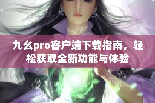九幺pro客户端下载指南，轻松获取全新功能与体验