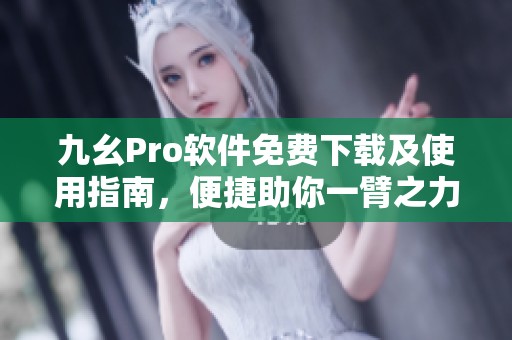 九幺Pro软件免费下载及使用指南，便捷助你一臂之力
