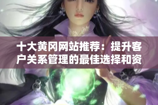 十大黄冈网站推荐：提升客户关系管理的最佳选择和资源分析