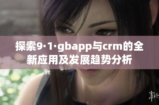 探索9·1·gbapp与crm的全新应用及发展趋势分析
