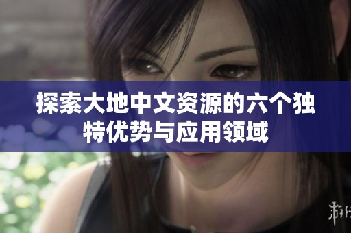 探索大地中文资源的六个独特优势与应用领域