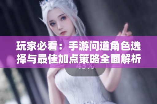 玩家必看：手游问道角色选择与最佳加点策略全面解析