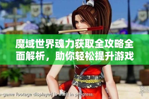 魔域世界魂力获取全攻略全面解析，助你轻松提升游戏体验