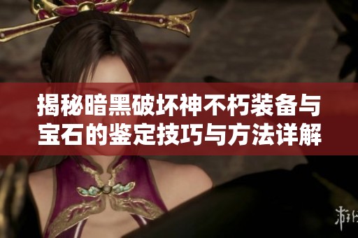 揭秘暗黑破坏神不朽装备与宝石的鉴定技巧与方法详解