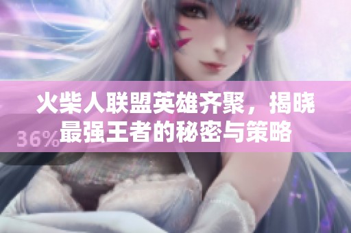 火柴人联盟英雄齐聚，揭晓最强王者的秘密与策略