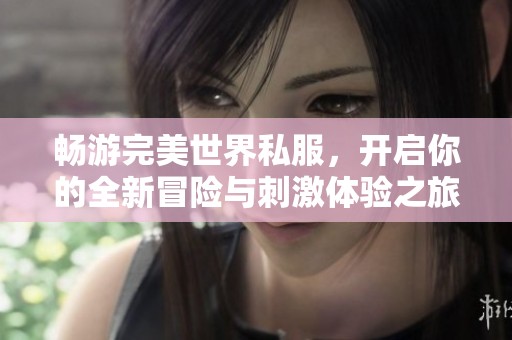 畅游完美世界私服，开启你的全新冒险与刺激体验之旅！