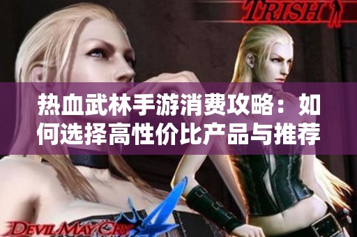 热血武林手游消费攻略：如何选择高性价比产品与推荐策略