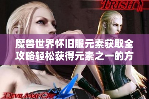 魔兽世界怀旧服元素获取全攻略轻松获得元素之一的方法分享