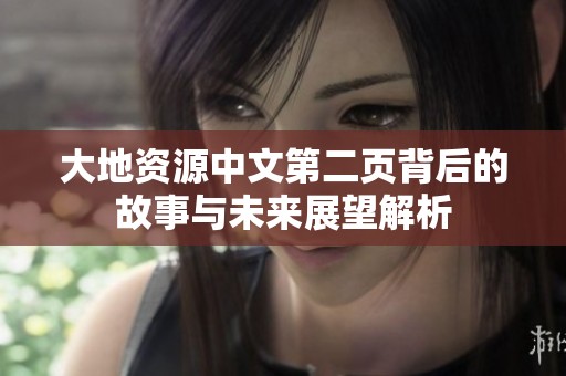 大地资源中文第二页背后的故事与未来展望解析