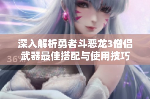 深入解析勇者斗恶龙3僧侣武器最佳搭配与使用技巧
